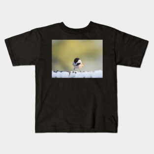 Chickadee in winter Kids T-Shirt